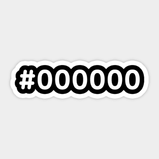 #000000 Black Sticker